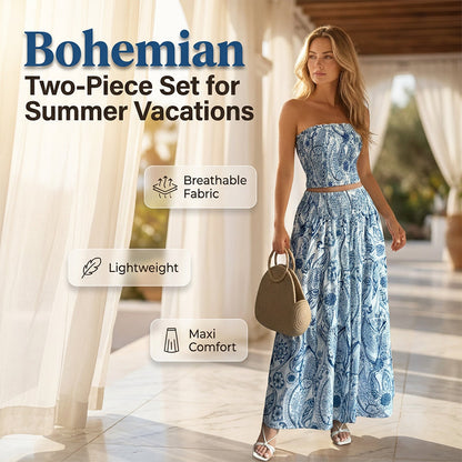 💖Sommer-Sonderangebot 50% RABATT!💖Set aus bedrucktem Oberteil und Rock für Damen