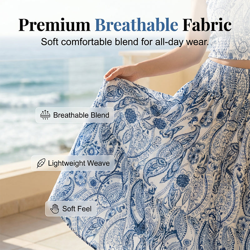 💖Sommer-Sonderangebot 50% RABATT!💖Set aus bedrucktem Oberteil und Rock für Damen