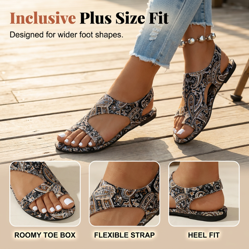 💖Sommer-Sonderangebot 50% RABATT!💖Flache Ethno-Zehenring-Sandalen – atmungsaktiv & bequem für den Sommer