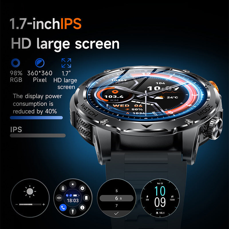 ⌚ 50% RABATT! 🏆 Smart Bluetooth Sportuhr – 1000mAh Akku, Fitness-Tracking & wasserdicht – Herzfrequenz, Schritte & Schlaf – Kompatibel mit iOS/Android 💪