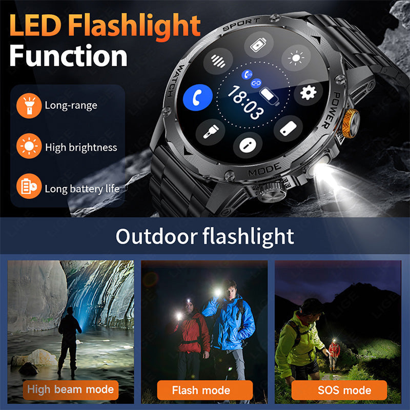 ⌚ 50% RABATT! 🏆 Smart Bluetooth Sportuhr – 1000mAh Akku, Fitness-Tracking & wasserdicht – Herzfrequenz, Schritte & Schlaf – Kompatibel mit iOS/Android 💪