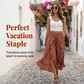💖Sommer-Sonderangebot 50% RABATT!💖Elastische 7/8-Hose für Damen mit Print, Rüschen und Schlitz