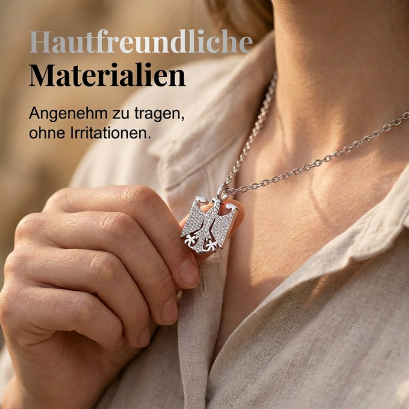 🦅Halskette mit Bundesadler-Emblem – 50% RABATT! Trage deine Verbundenheit mit Stolz – edles Design, hochwertig verarbeitet. 🔥✨