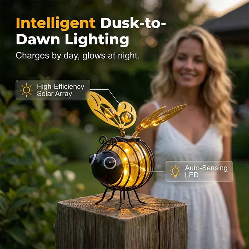 🐝 JETZT 50 % RABATT! ☀️ Solarbetriebene Hängelampe für das Auto – bezauberndes Bienen-Design mit herzförmigen Flügeln – perfekt für Garten und Auto 🌸