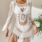 🔥 Letzter Tag! 50% Rabatt Damen Boho Häkel-Strand-Cover-Up mit Quasten 🌴 Romantischer Strandüberwurf für Urlaub & Pool