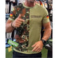 👕 Herren Camouflage Patchwork Rundhals-T-Shirt – lässiger Military-Look, atmungsaktiv & bequem – perfekt für Alltag, Outdoor & Freizeit