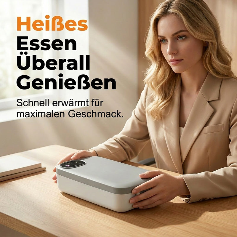 🍱🔥 50% RABATT – JETZT HALBER PREIS! Tragbare elektrische Lunchbox mit Selbstheizung – Warmes Essen überall – Perfekt für Büro, Baustelle & Reisen 🔋✨