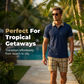 👕 2-teiliges Freizeit-Set für Herren – Poloshirt & gemusterte Shorts, atmungsaktiv, bequem & vielseitig für Sommer, Alltag & Urlaub ☀️