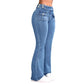 ⏰ 50 % RABATT – Nur für kurze Zeit ✨👖 Damen-High-Waist-Schlagjeans – figurschmeichelnd, bequem & vielseitig für Alltag, Büro & Freizeit