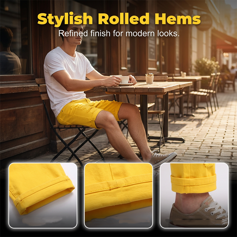 🩳 50% RABATT! 🔥 Herren lässige Sommer Destroyed Shorts – Zerrissene Optik & bequeme Passform – Ideal für Streetstyle, Urlaub oder warme Tage – atmungsaktiv und stylish 🌞✨