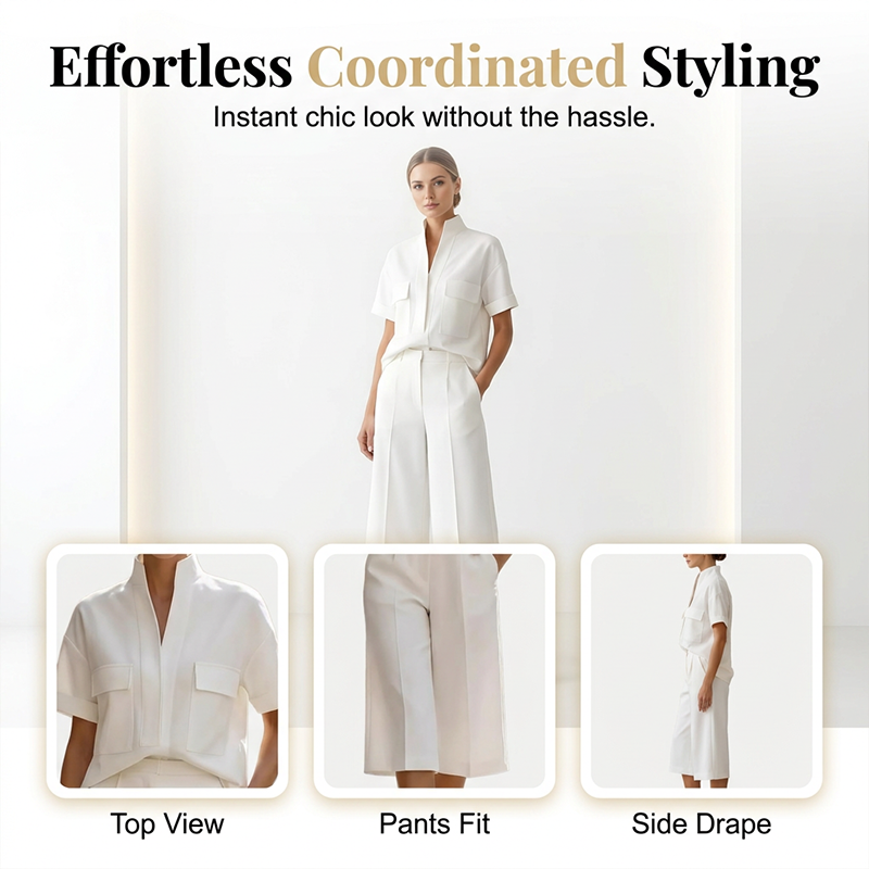 👗 50% RABATT! 🌸 Damen lockeres einfarbiges Zweiteiler-Set – Bequem, vielseitig & stylisch – Perfekt für Alltag, Reisen oder entspannte Stunden – lockerer Schnitt mit modernem Look ✨🌿