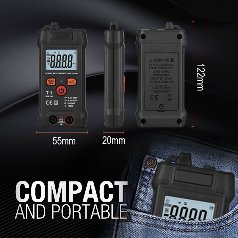 🔧 50% RABATT! ⚡ Intelligentes T1-Digitalmultimeter – Kompakt, hochpräzise & automatische Bereichswahl – Ideal für Elektriker, Hobbybastler oder den schnellen Einsatz zu Hause – sicher, zuverlässig & einfach zu bedienen 🧰✨