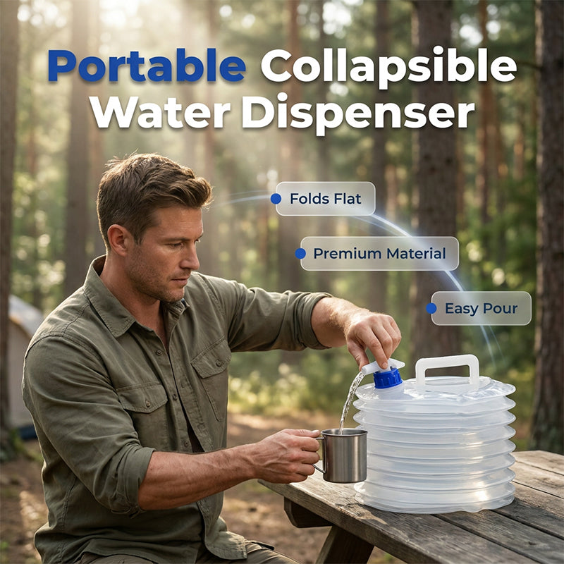 💧 50% RABATT! 🏕️ BPA-freier Faltwasserbehälter – Lebensmittelecht, geruchsneutral & stabil – Ideal für Trinkwasser, Kochen oder Outdoor-Abenteuer – platzsparend und leicht 🌿✨
