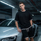 🎉 ZEITLICH BEGRENZT 50% RABATT! 👕 Herren Waffelstrick T-Shirt & Shorts Set – Kühlstoff & Entspanntes Schnittdesign 💙
