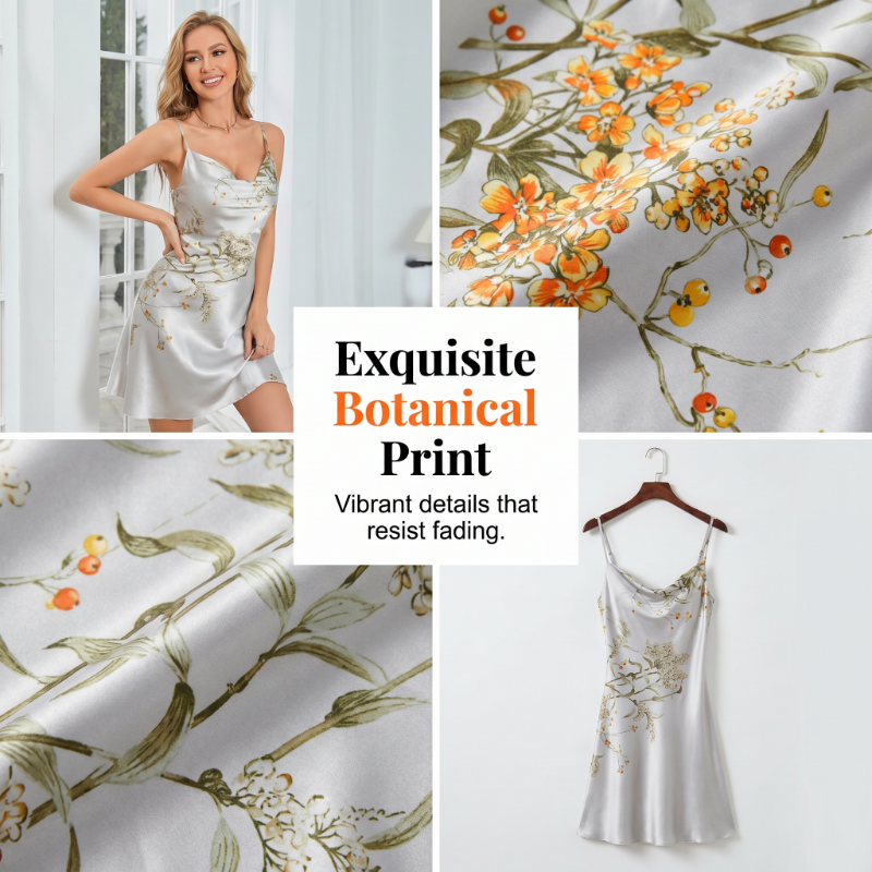 🎉 ZEITLICH BEGRENZT 50% RABATT! 🌙 Damen Trägerkleid zum Schlafen – Seidig weiche Textur & verstellbare Spaghettiträger 🌸