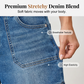 ✈️Kostenlose Lieferung📢 50 % RABATT FÜR BEGRENZTE ZEIT! ⏰ Damen mitteltaille Stretch Bermuda Jeansshorts – Praktische Taschen, stabiler Saum, luftig für Sommeralltag & Strand