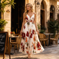 💃 Neuheiten 50% RABATT💥 Damen Bedrucktes Trägerkleid Maxikleid – V-Ausschnitt, verstellbare Träger & fließende A-Linie. Ein zeitloses, feminines Stück für warme Tage 🌿