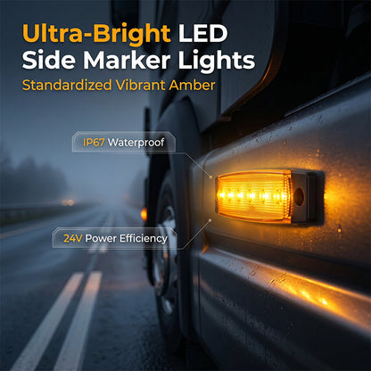 10 Stück LED Seitenmarkierungsleuchten für LKW