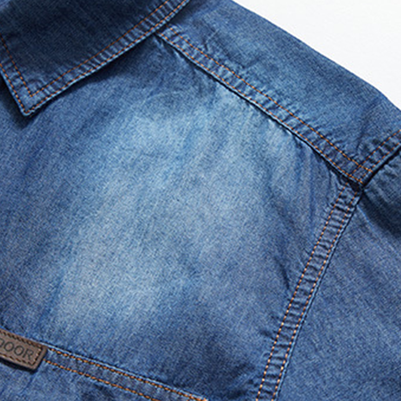 🛍️ 50 % Rabatt – 2026 Denim-Hemd für Herren – kurzärmelig, lässiger Schnitt, vielseitig für Alltag & Freizeit 🌿