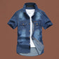 🛍️ 50 % Rabatt – 2026 Denim-Hemd für Herren – kurzärmelig, lässiger Schnitt, vielseitig für Alltag & Freizeit 🌿