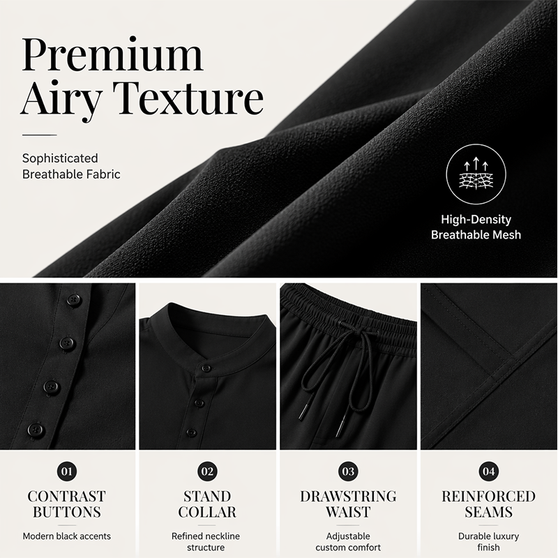 👔 50% RABATT! 🌿 2-teiliges minimalistisches Freizeit-Set für Herren – Schlichtes Hemd & Hose, atmungsaktiv & vielseitig – Ideal für Alltag, Büro & Freizeit 🕶️