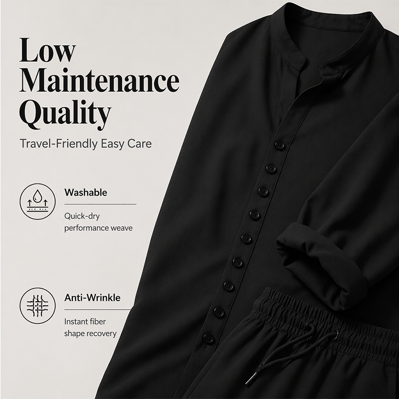 👔 50% RABATT! 🌿 2-teiliges minimalistisches Freizeit-Set für Herren – Schlichtes Hemd & Hose, atmungsaktiv & vielseitig – Ideal für Alltag, Büro & Freizeit 🕶️
