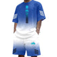🎉 NUR FÜR KURZE ZEIT 50% RABATT! 👕 Herren Sommer T-Shirt & Shorts Zweiteiler – Farbverlauf-Design & Atmungsaktives Material ☀️