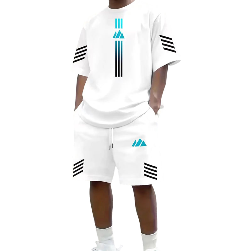 🎉 NUR FÜR KURZE ZEIT 50% RABATT! 👕 Herren Sommer T-Shirt & Shorts Zweiteiler – Farbverlauf-Design & Atmungsaktives Material ☀️