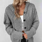🧥 50% RABATT! 🛍️ Damen-Strickjacke mit Kapuze & Knopfleiste – Einfarbig, mit Kordelzug & vielseitig – Ideal für Alltag & Freizeit 🌿