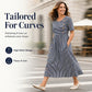 📢📢50% RABATT !! ⏰Damen Lässiges Gestreiftes Kleid in Relaxed-Fit