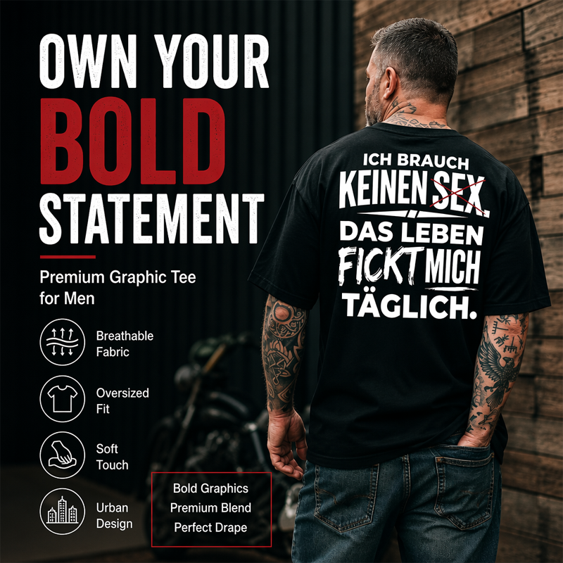 🏆Bestseller🏆Herren T-Shirt mit witzigem deutschen Spruch – Rundhals, Kurzarm & lässige Passform – Perfekt für Bierliebhaber, Partys & den alltäglichen Humor 😄