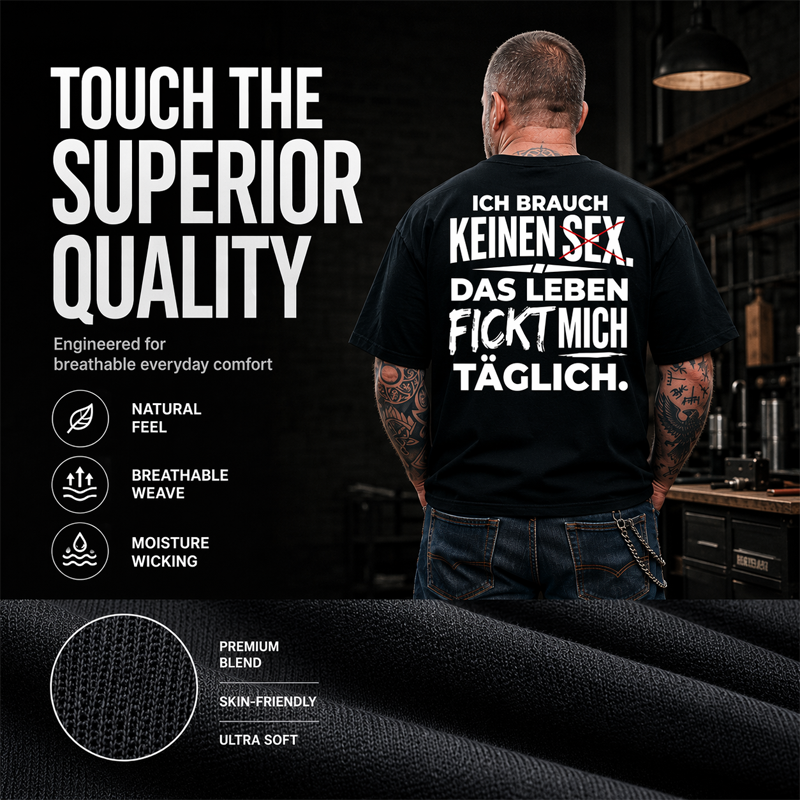 🏆Bestseller🏆Herren T-Shirt mit witzigem deutschen Spruch – Rundhals, Kurzarm & lässige Passform – Perfekt für Bierliebhaber, Partys & den alltäglichen Humor 😄