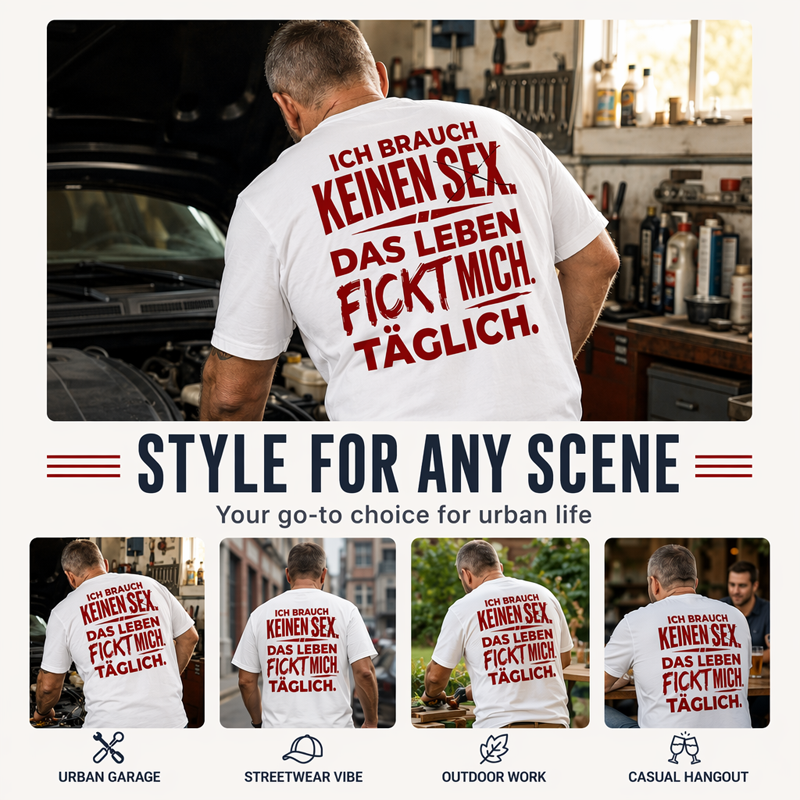 🏆Bestseller🏆Herren T-Shirt mit witzigem deutschen Spruch – Rundhals, Kurzarm & lässige Passform – Perfekt für Bierliebhaber, Partys & den alltäglichen Humor 😄
