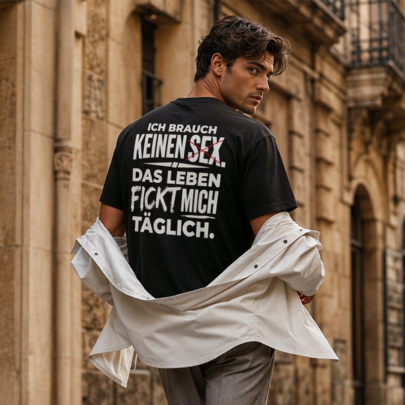 🏆Bestseller🏆Herren T-Shirt mit witzigem deutschen Spruch – Rundhals, Kurzarm & lässige Passform – Perfekt für Bierliebhaber, Partys & den alltäglichen Humor 😄