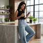 👖 50% RABATT! ⌛ Damen asymmetrische Weitbein-Jeans – Moderne Passform, bequem & vielseitig – Ideal für Alltag & trendige Looks ✨