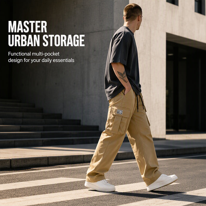 👖 50% RABATT! 🏕️ Herren Cargohose in lockerer Passform – Bequem, vielseitig & mit vielen Taschen – Ideal für Alltag, Outdoor & Freizeit ✨