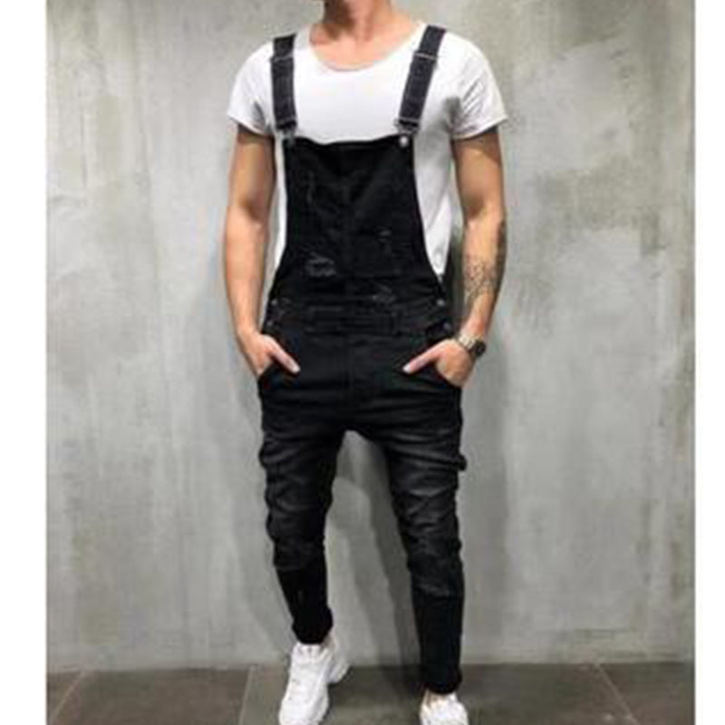 🛍️ 50 % Rabatt – Herren-Denimoverall mit Used-Optik – lässiger Schnitt, verstellbare Träger & robuster Denim – für den urbanen Alltag 👖