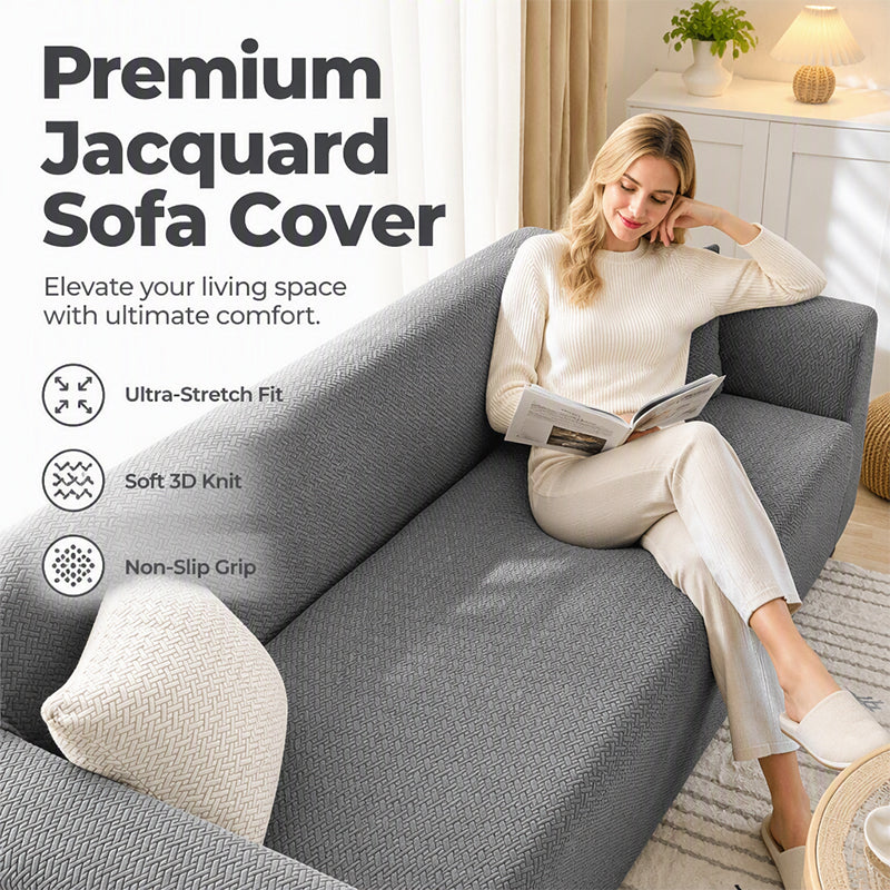 Rutschfeste Stretch-Jacquard-Sofaabdeckung