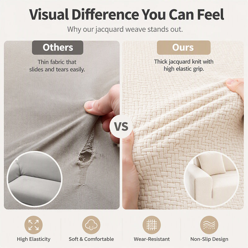 Rutschfeste Stretch-Jacquard-Sofaabdeckung