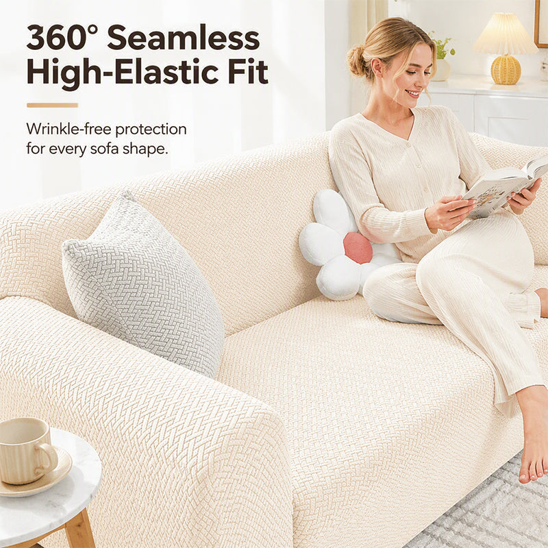 Rutschfeste Stretch-Jacquard-Sofaabdeckung