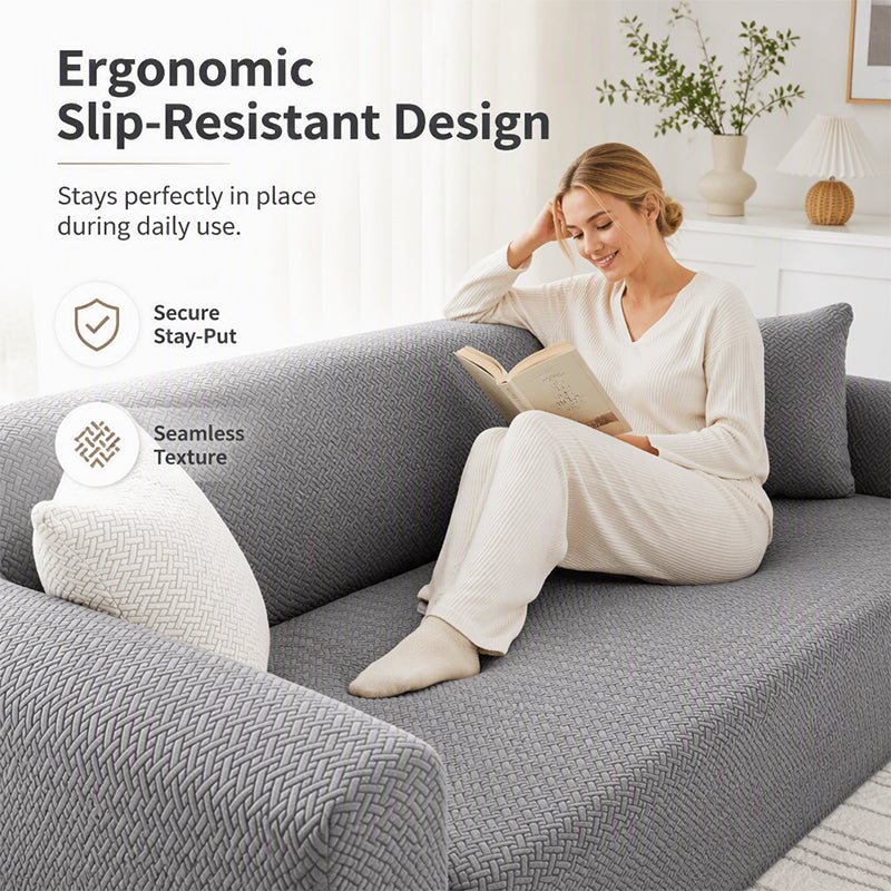 Rutschfeste Stretch-Jacquard-Sofaabdeckung