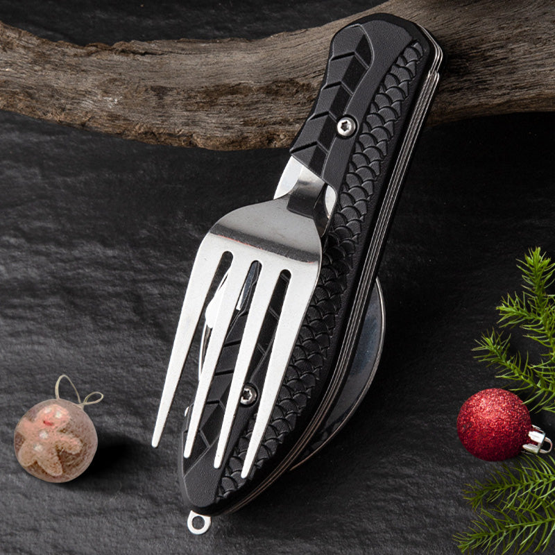 🔥 Heute -50 %! 🍴 4-in-1 faltbares Outdoor-Besteck