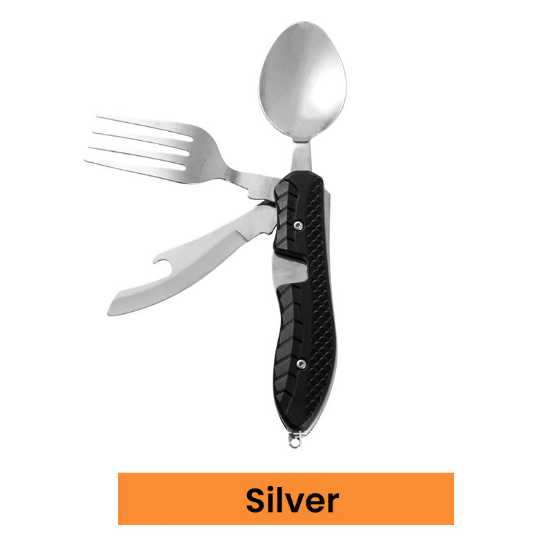 🔥 Heute -50 %! 🍴 4-in-1 faltbares Outdoor-Besteck