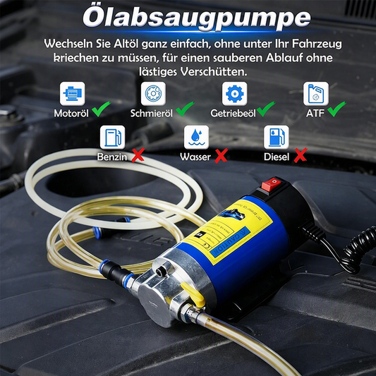 🛍️ 50 % Rabatt – Tragbare 12V-Ölablasspumpe für Motor- & Getriebeöl – mit Kupfermotor, inkl. Schläuche & Aufbewahrungsbox 🔧