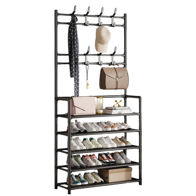 🏠 Schuhregal mit Garderobe – 3-in-1 Flurmöbel, mehrstöckig & platzsparend, für Diele & Eingang