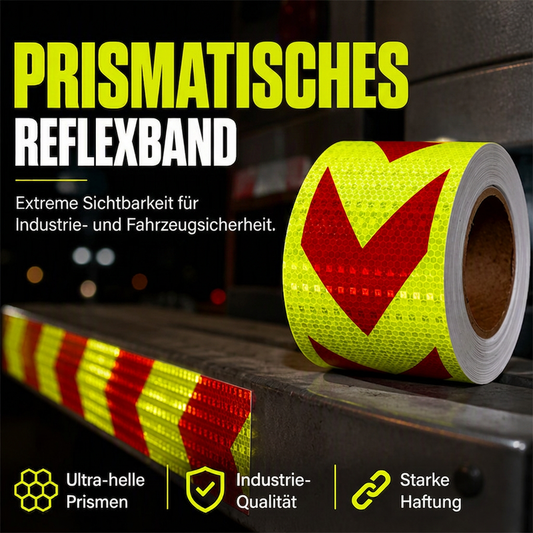 🚚 50% RABATT!🚨Hochsichtbares reflektierendes Pfeilband – hochsichtbar, wetterfest & selbstklebend für Anhänger und Nutzfahrzeuge