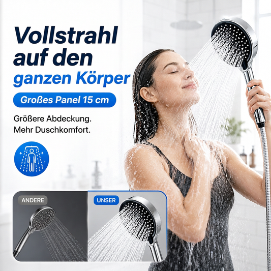 ⏳🔥 BEGRENZTE ZEIT 50 % RABATT! ⏰🚿 Hochdruck‑Regenduschkopf｜360°‑Neigung, selbstreinigend, passend für Standard‑Duscheschläuche 💧