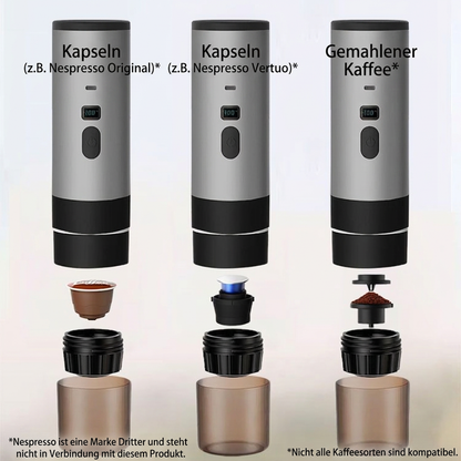 ☕🚗 50% RABATT! Tragbare Espressomaschine für Reisen – Kompakt, akkubetrieben & perfekt für frischen Kaffee unterwegs, im Auto oder Zelt ⛺✨