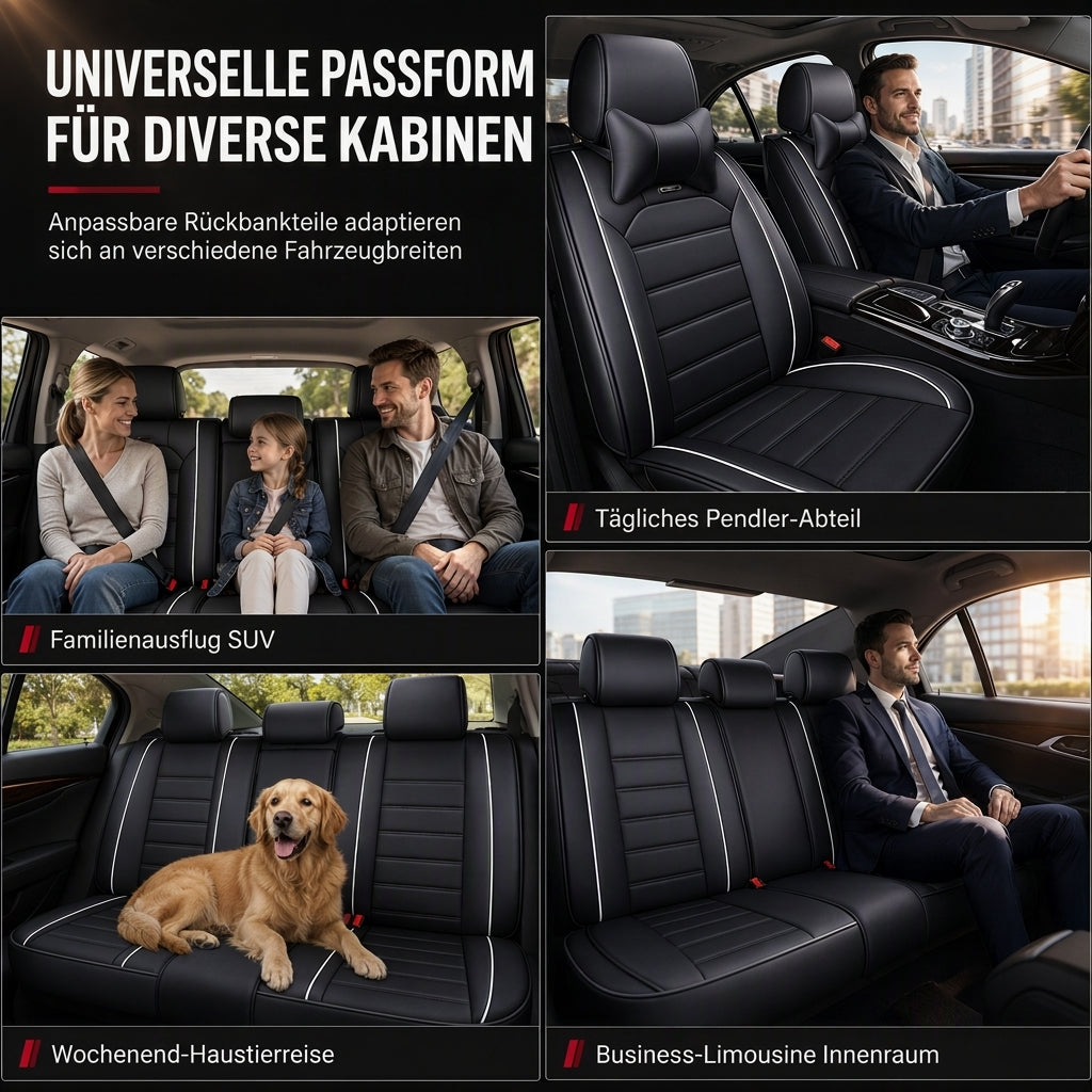 🚗50% RABATT🪑Autositzschutz mit Lederoptik und mehrschichtiger Polsterung, schützt Originalsitze vor Schmutz und Abrieb☁️