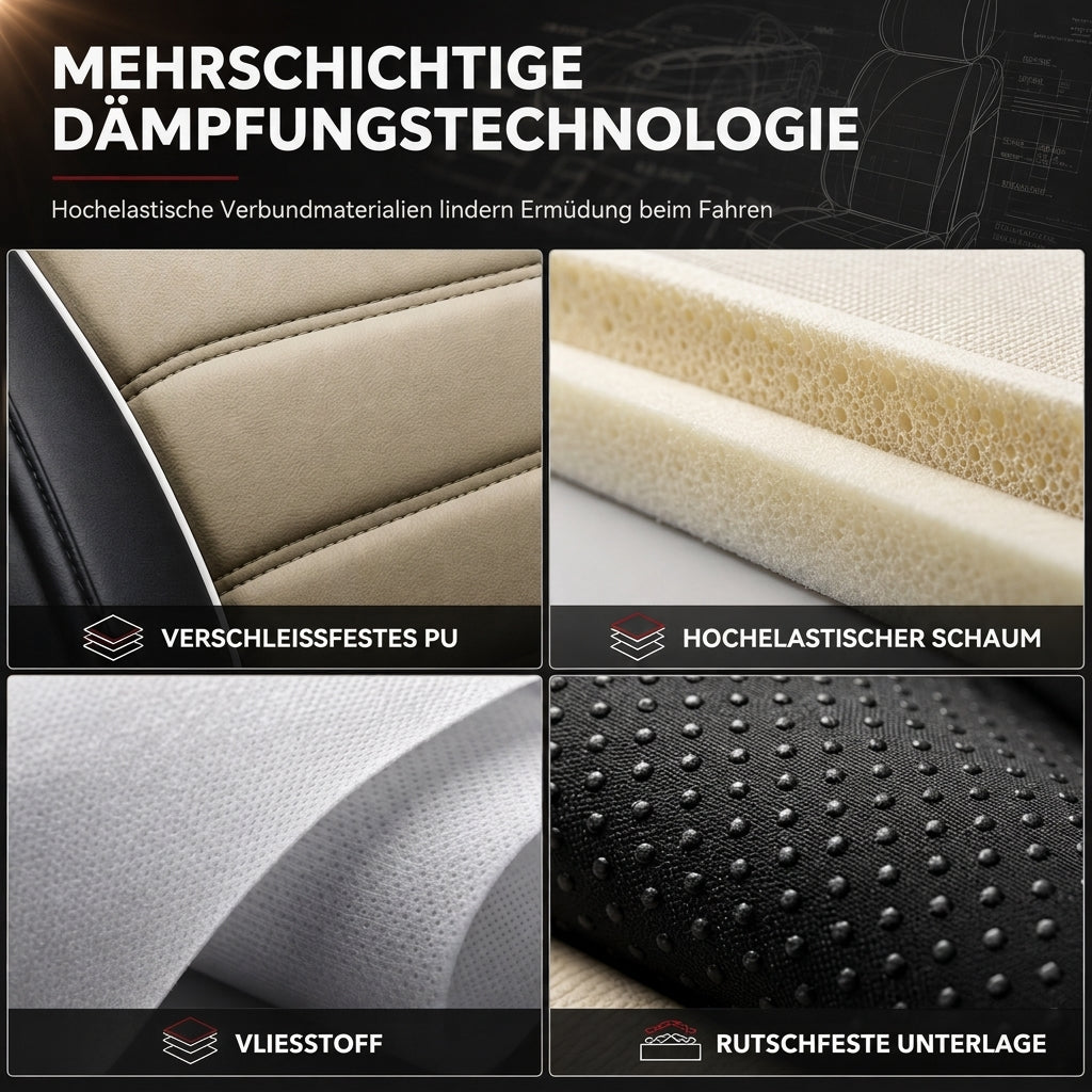 🚗50% RABATT🪑Autositzschutz mit Lederoptik und mehrschichtiger Polsterung, schützt Originalsitze vor Schmutz und Abrieb☁️